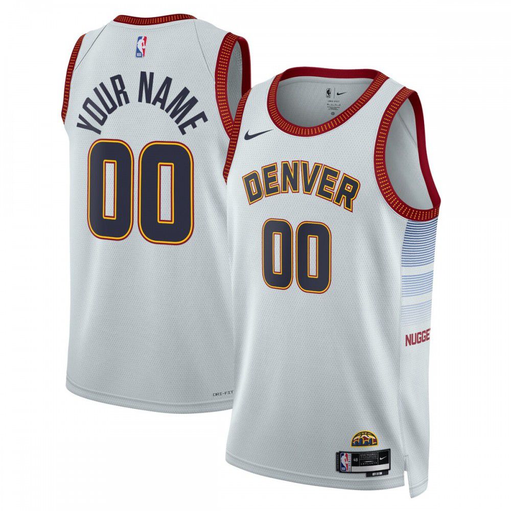Denver Nuggets Unisex 2022/23 Swingman Custom Jersey - City Edition - Gray-Pro Kit Vault | Brand New 26/27 Sports Jerseys